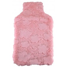 Hot Water Bottle Cover Pink Plush Pattern 