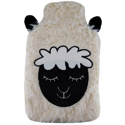 Hot Water Bottle Cover Sheep Plush Pattern 