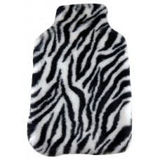 Hot Water Bottle Cover Zebra Plush