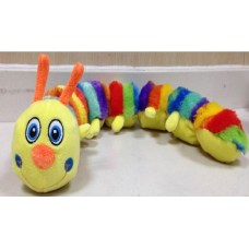 Bright Cuddly Huggable Caterpillar Soft Toy Multicoloured 60cm Long