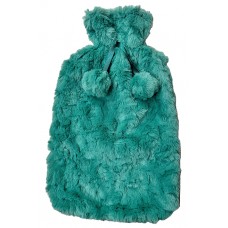 Hot Water Bottle Cover Jade Pattern With Pompoms
