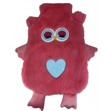 Hot Water Bottle Cover Pink Owl Plush