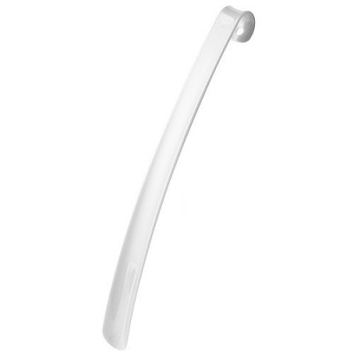 Shoehorn Flexible Long Handle White Plastic Shoe Horn Aid Stick 60cm