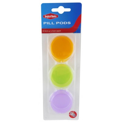 Pill Pods 4.5cm x 1.7cm Diam 3 Pack 