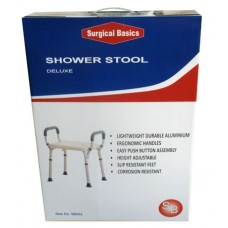 Deluxe Shower Bath Stool Chair , Adjustable Heights, Lightweight