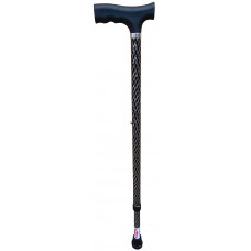 Surgical Basics Walking Stick Engraved Black Adjustable 72-95cm