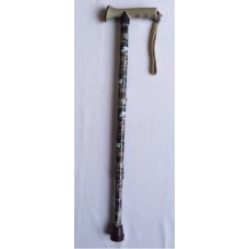 Walking Stick Cane Adjustable Garden Pattern With Strap Extendable 30-39"