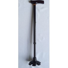 Walking Stick Flexible Self Standing Adjustable Black Cane Extendable 30-39"