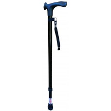 Ergonomic Black Adjustable Right Handed Walking Stick