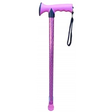 Walking Stick Engraved Pink Soft Grip With Strap Cane Extendable 28"- 37"