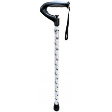 Walking Stick Light Floral Push Button Adjustable 66-106cm