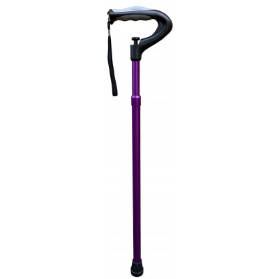 Walking Stick Purple Push Button Adjustable 66-106cm