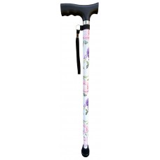 Walking Stick Adjustable Light Rose Design 72-95cm With Wrist Strap