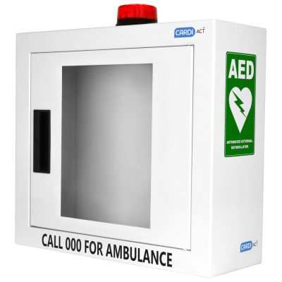 CARDIACT Alarmed AED Cabinet with Strobe Light 42 x 38 x 15.5cm