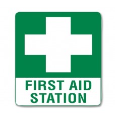 First Aid Station Metal Tin Or Poly Safety Sign 300x225mm,450x300mm Or 600x450mm