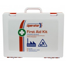 First Aid Kit Operator Rugged Medium Workplace Home Hard Plastic Case