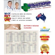 FIRST AID BUTTERFLY CLOSURES (PKT 10) WOUND DRESSINGS STRIPS