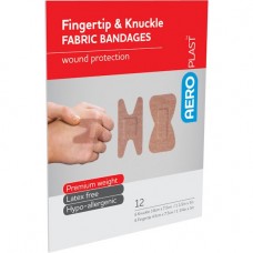 Bandaids Fingers Knuckles 12 Asst Fabric Premium Weight Super Adhesion First Aid 