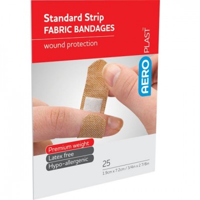 Band Aids Fabric Premium Weight Super Adhesion Wound Protection 25/pkt