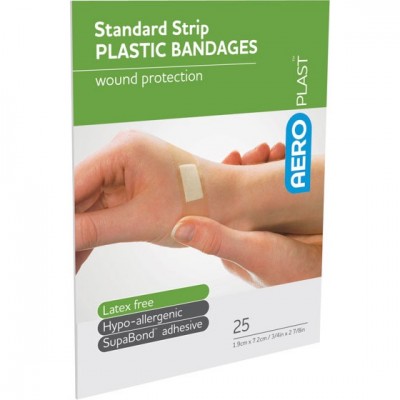 Bandaids 72mm X 19mm Large Plastic Plasters Super Adhesion 25/Pkt First Aid 