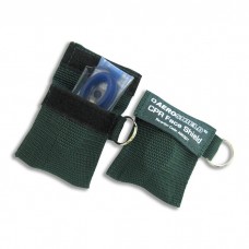 Key Ring Resus Mask Cpr Resuscitation Face Shield X 1 (Green Nylon Bag)