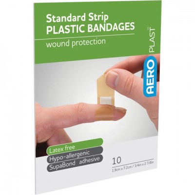 Bandaids 72mm X 19mm Sterile Large Plastic Plasters Super Adhesion 10/pkt