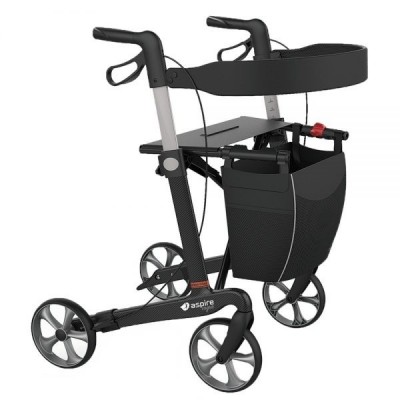 Aspire Vogue Carbon Fibre Seat Walker Rollator