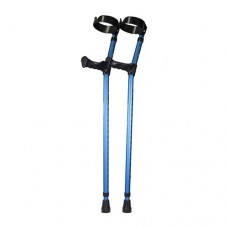 Crutches Blue With Anatomical Grip Adjustable 18 Positions Bottom 3 Top
