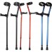 Crutches Blue With Anatomical Grip Adjustable 18 Positions Bottom 3 Top