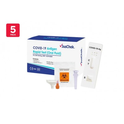 Rapid Antigen Test - Oral Fluid  - JusChek COVID-19 Antigen Test Cassette TGA Approved  X 10 PACKETS