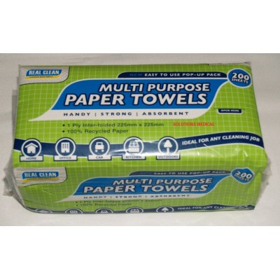 Paper Towels Multi Purpose 200/pack Handy Strong Absorbent Real Clean Sale Item 