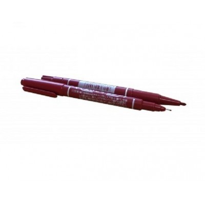 Permanent RED Skin Markers 2 sided Regular and Thin 10/Box RED