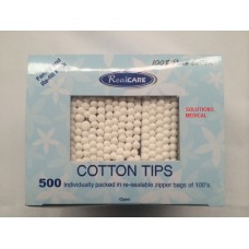 Cotton Buds Tips Real Care Quality 100% Pure Cotton 500/tub X 2 Boxes