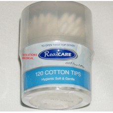 Cotton Buds Tips Real Care Quality 100% Pure Cotton 120/tub X 6 Tubs
