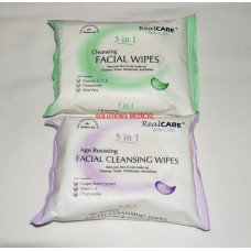 Facial Cleansing Skin Care Wipes & Age Resisting Wipes X4 Pkts 25/pkt