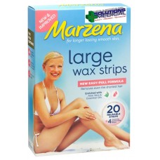 Marzena Large Wax Strips New Easy Pull Formula Enriched With Aloe Vera 20/pkt