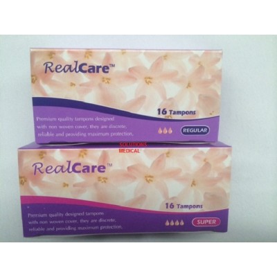 Realcare Sanitary Tampons Regular & Super 16/box Premium Quality X6