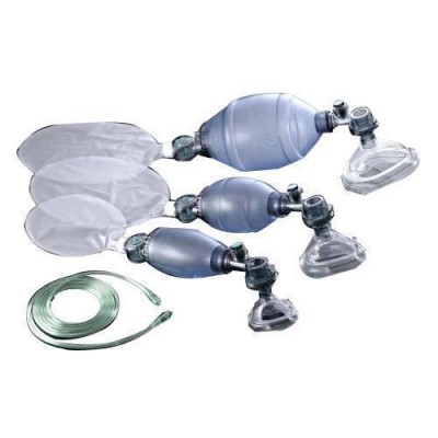 Resuscitator Adult Disposable With Mask Tubing Bag & Safety Pop-off Valve X 1