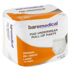PAD UNDERWEAR PULL-UP PANT LARGE 2000ML 85-120CM BAREMEDICAL 2076295 PAD UNDERWEAR PULL-UP PANT LARGE 2000ML 85-120CM BAREMEDICAL 2076295