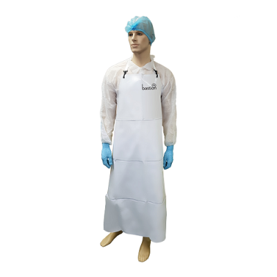 Heavy Duty Pvc Apron Waterproof White Food / Chemical Work Haccp Certified