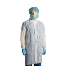 Lab Coat White Protective Disposable Dust Coat Unisex Dress Up Polypropylene