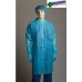 Lab Coat Blue Protective Disposable Dust Coat Unisex Dress Up Polypropylene