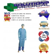 Polypropylene PP/PE Fluid Resistant Clinical Gown Blue 
