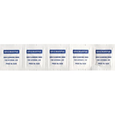 Briemarpak Alcohol Wipes Swabs Skin Cleansing 70% Ipa Australian Made 5530