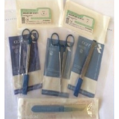 Suture Training Kit Complete With Instruments & Sterile Sutures Usp 5 & 6 K2