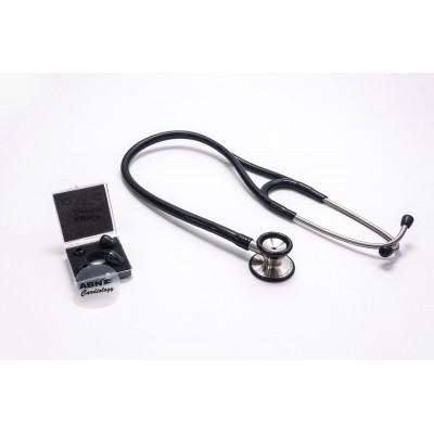 Premium Cardiology Stethoscope Dual Head Abn Stainless Steel Black X1