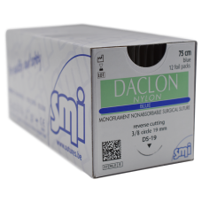 Daclon 3/0 Rc24mm 75cm Surgical Sutures Nylon Non Absorbable Monofilament 12/box