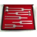 Tuning Forks Boxed Set X5 Pieces Aluminium C128, C256 With Weights