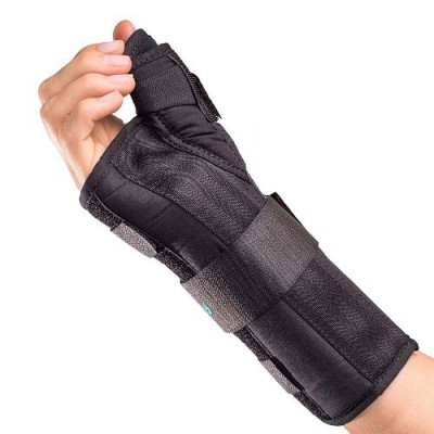 Aircast a2 wrist splint black support brace with thumb spica carpal tunnel