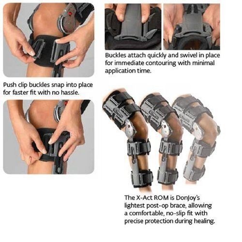 Donjoy X-act Rom Post Op Knee Brace Acl Reconstruction Replacement Knee  Surgery